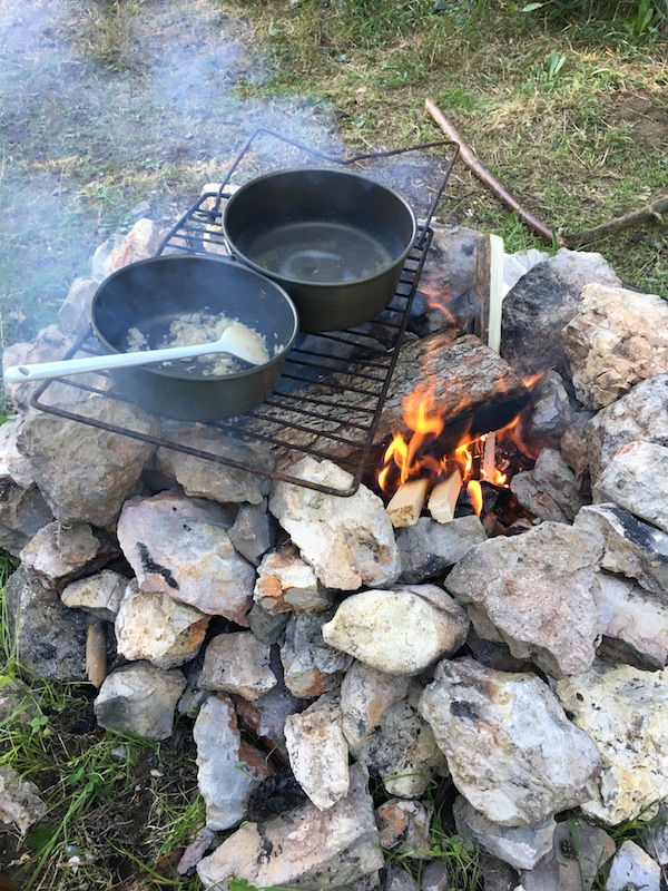 Kochen auf dem Feuer